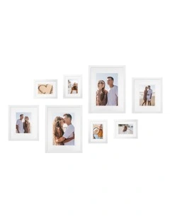 Australian Made Gallery Wall Set J (8 Frames) in White