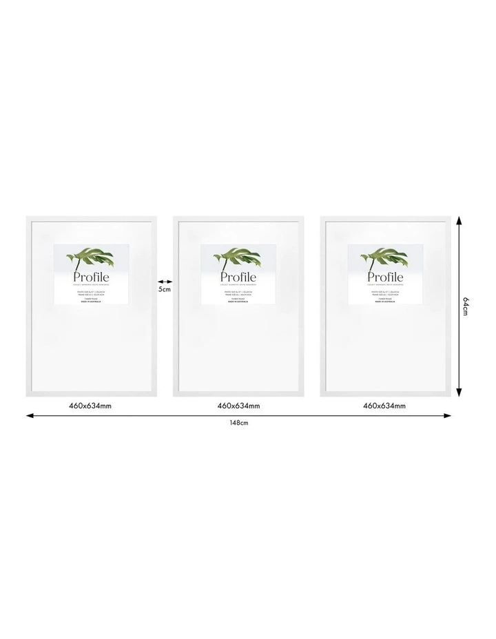 Australian Made Gallery Wall Set K (3 Frames) in White image 3