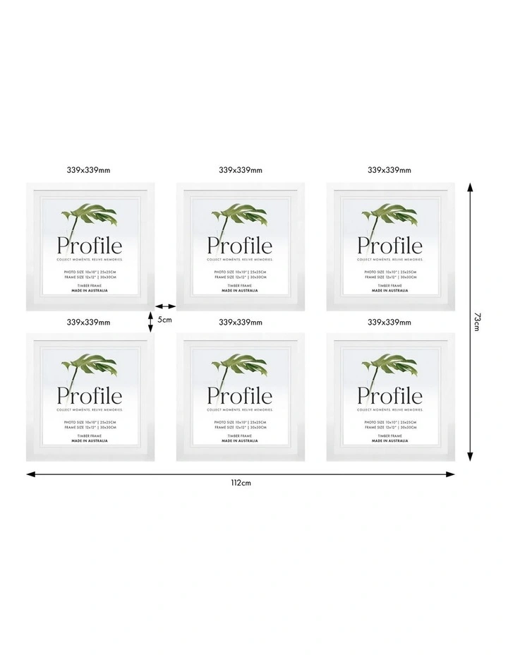 Australian Made Gallery Wall Set L (6 Frames) in White image 3