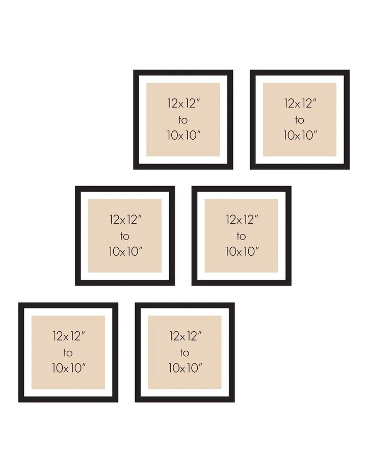 Australian Made Gallery Wall Set L (6 Frames) in White image 5