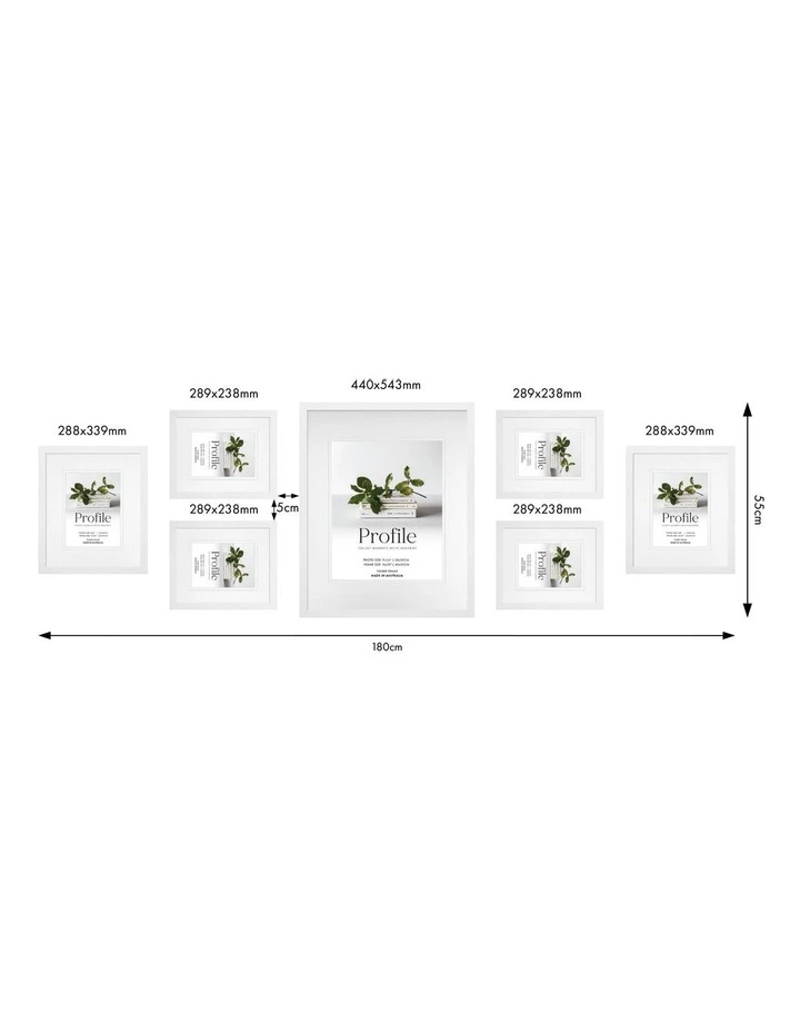 Australian Made Gallery Wall Set M (7 Frames) in White image 3