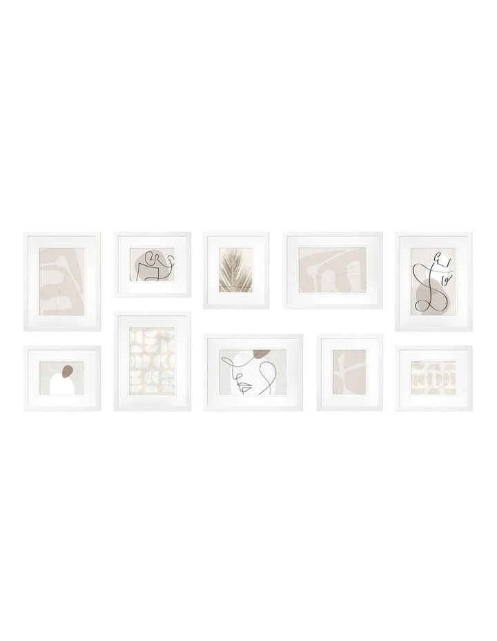 Australian Made Gallery Wall Set N (10 Frames) in White image 1