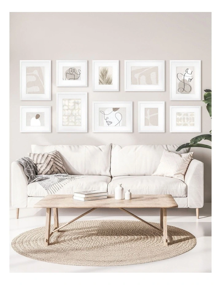 Australian Made Gallery Wall Set N (10 Frames) in White image 2