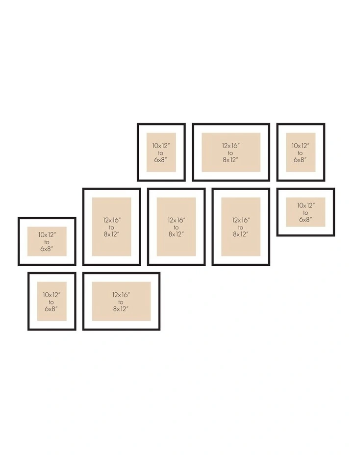 Australian Made Gallery Wall Set N 10 Frames in White image 5