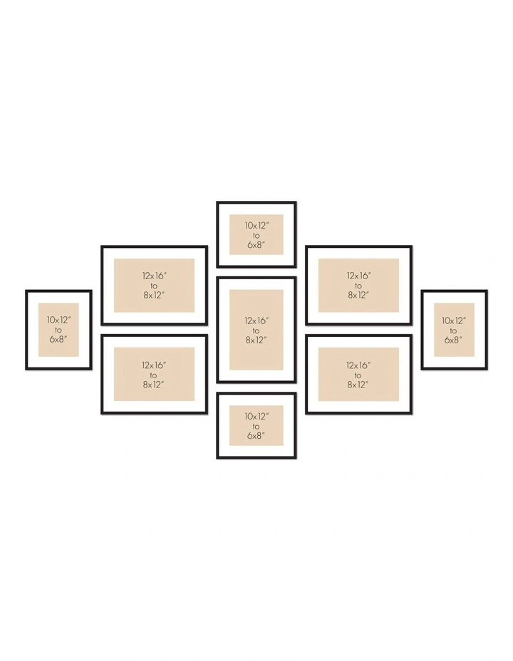 Australian Made Gallery Wall Set N (10 Frames) in White image 5