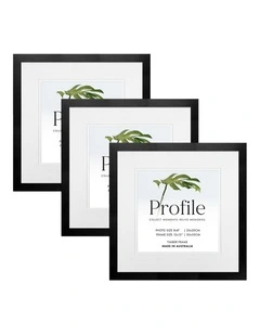 Australian Made Timber Photo Frame 12x12/8x8 (3 Pack) in Black