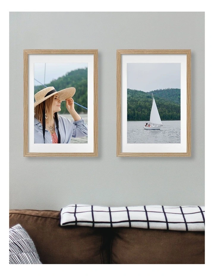 Australian Made Timber Photo Frame 12x18/10x15 (3 Pack) in Natural Oak image 2