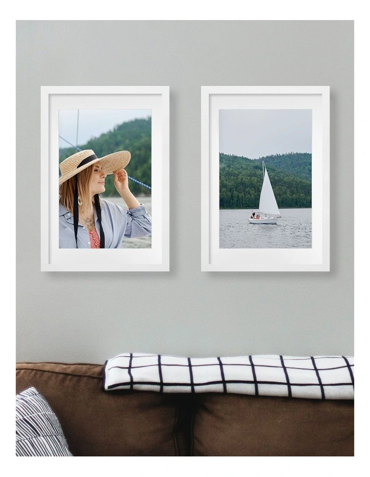 Australian Made Timber Photo Frame 12x18/10x15 (3 Pack) in White image 2