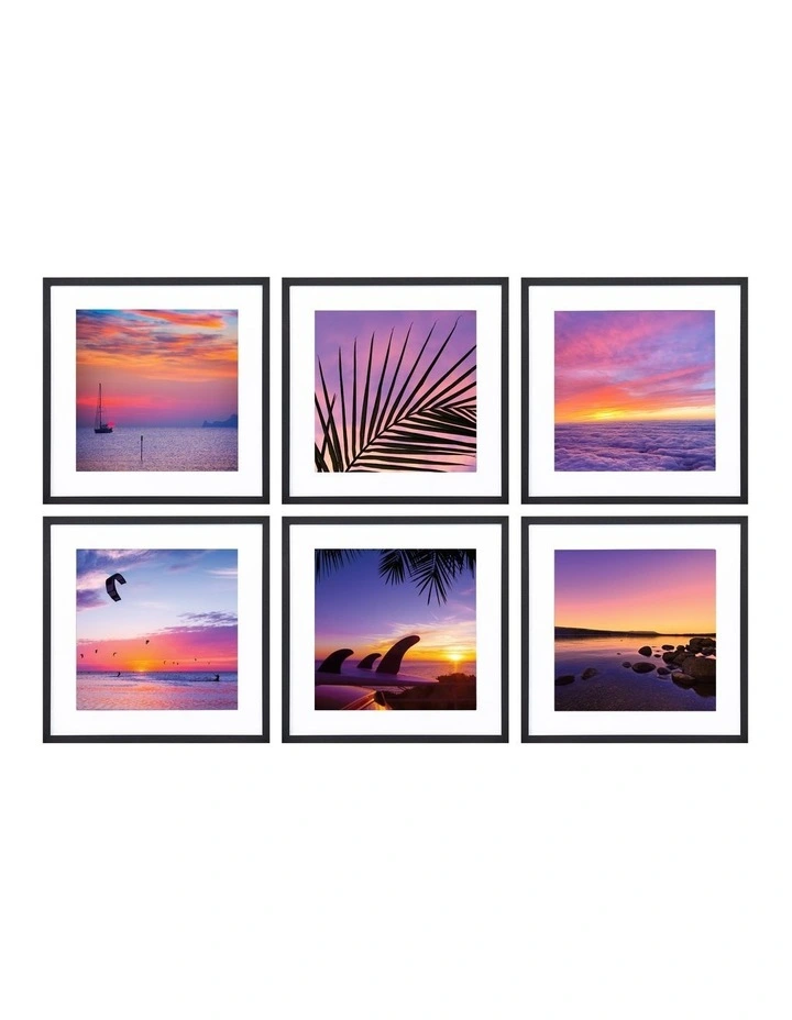 Instant Gallery Wall 6 Piece Frame Set in Black image 1