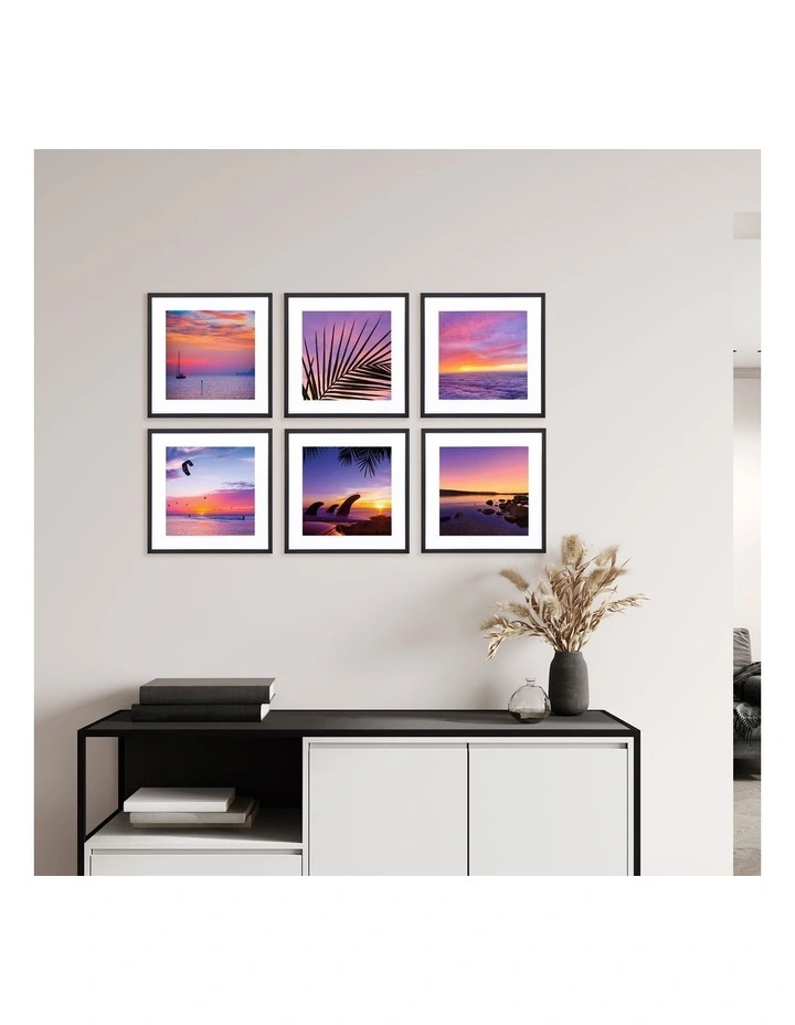 Instant Gallery Wall 6 Piece Frame Set in Black image 2