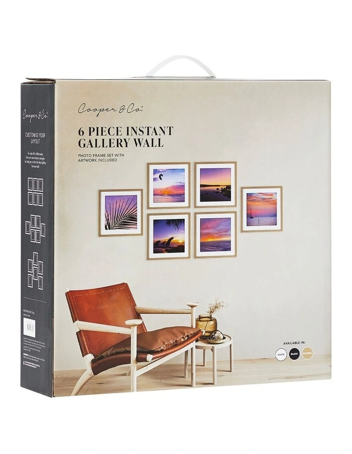 Instant Gallery Wall 6 Piece Frame Set in Black image 4