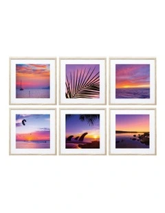 Instant Gallery Wall 6 Piece Frame Set in Natural