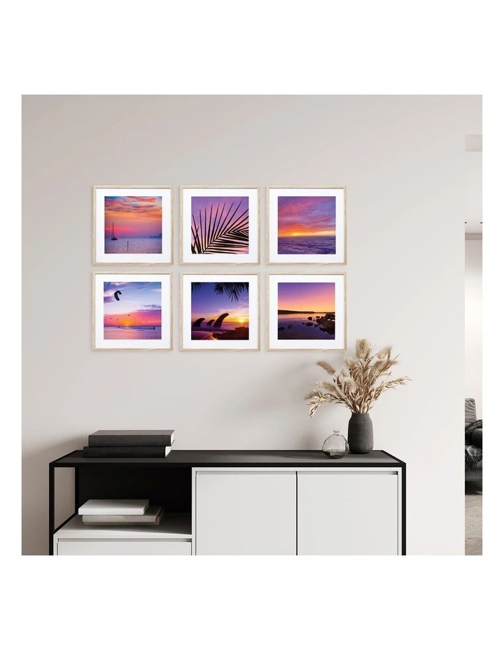 Instant Gallery Wall 6 Piece Frame Set in Natural image 2