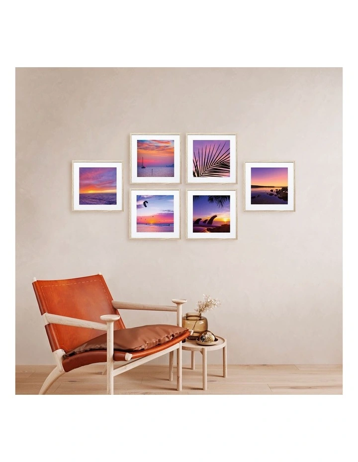 Instant Gallery Wall 6 Piece Frame Set in Natural image 4