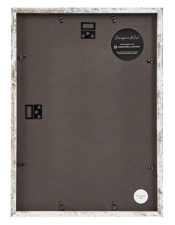 29.7cmx42 Matt to 21x29.7cm Rustic Wooden Photo Frame x2 in White image 7