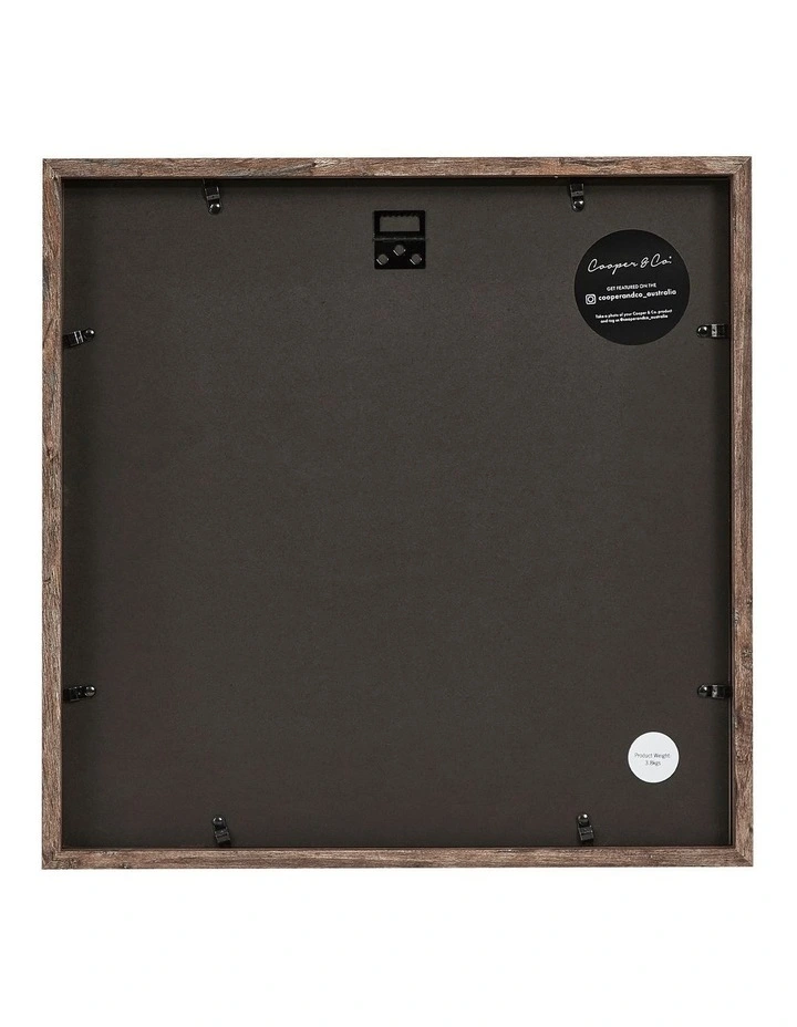 40x40cm Matt to 30x30cm Rustic Wooden Photo Frame x2 in Natural image 7