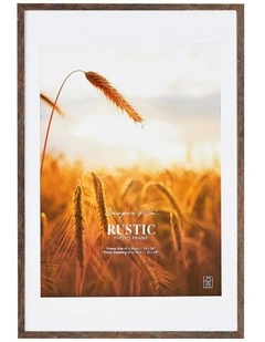 60x90cm Matt to 50x70cm Rustic Wooden Photo Frame in Natural