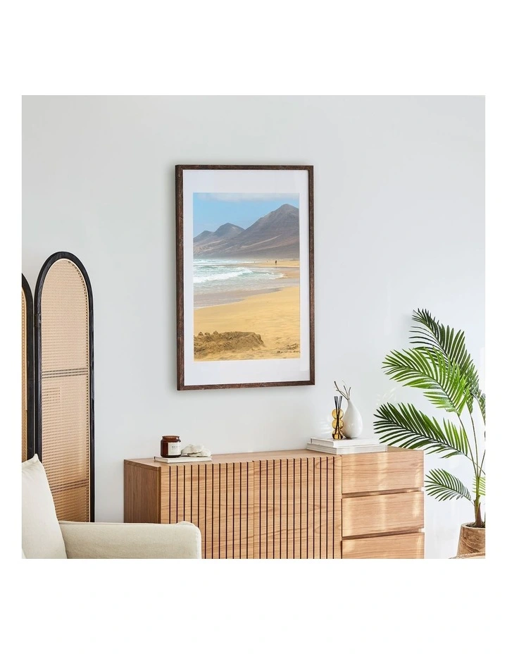60x90cm Matt to 50x70cm Rustic Wooden Photo Frame in Natural image 2