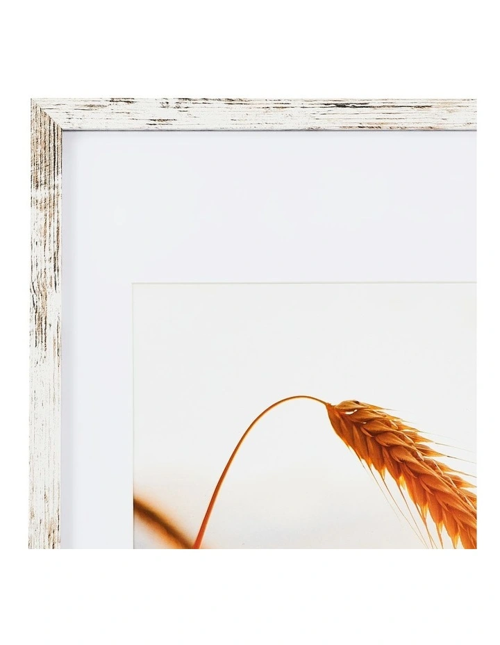60x90cm Matt to 50x70cm Rustic Wooden Photo Frame in White image 6