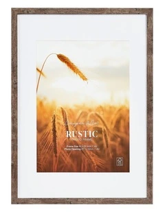 42x59.4cm Matt to 29.7x42cm Rustic Wooden Photo Frame in Natural