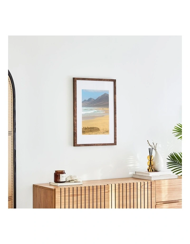 42x59.4cm Matt to 29.7x42cm Rustic Wooden Photo Frame in Natural image 2
