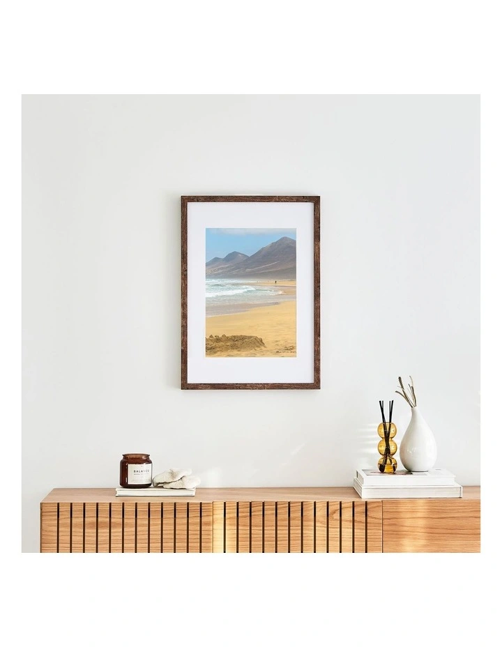 42x59.4cm Matt to 29.7x42cm Rustic Wooden Photo Frame in Natural image 4