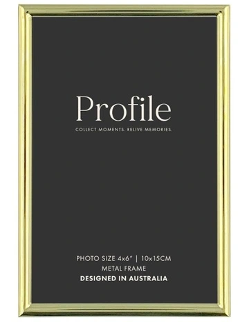 Habitat Metal Photo Frame 4x6 in Brass