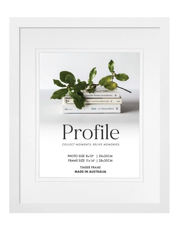 Australian Made Timber Photo Frame 11x14"/8x10" in White image 1