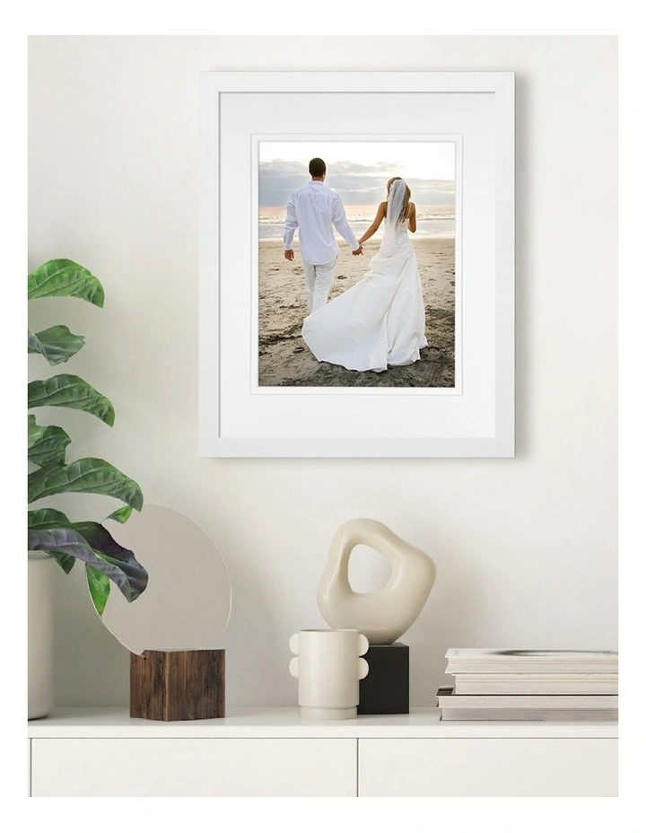 Australian Made Timber Photo Frame 11x14"/8x10" in White image 2