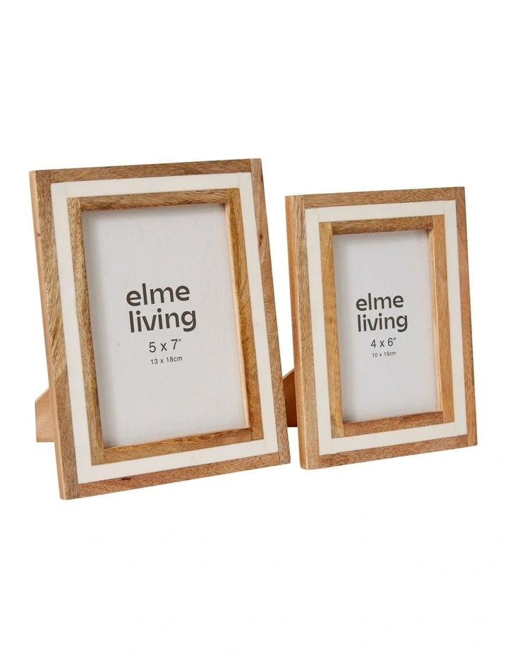 Pedro Photo Frame 4x6 in White and Natural image 2