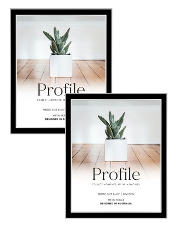 Eternal Solid Metal Photo Frame 8x10inch 2 Pack in Black