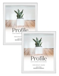 Eternal Solid Metal Photo Frame 8x10 Inch 2 Pack in White