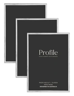 Habitat Metal Photo Frame 5x7inch 3 Pack in Silver