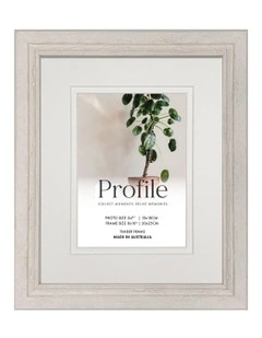 Australian Made Oberon Distressed Timber Photo Frame 8x10"/5x7" in White