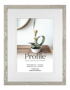 Wood Timber Photo Frame 12x16/8x12 in White