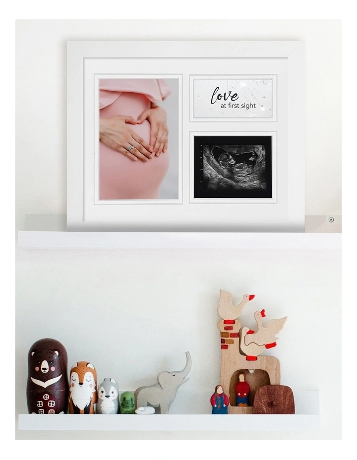 Baby Ultrasound Timber Photo Frame 8x10 in White image 2