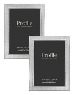 Matrix Metal Photo Frame 5x7" 2 Pack in Silver