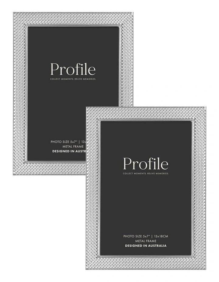 Matrix Metal Photo Frame 5x7" 2 Pack in Silver image 1