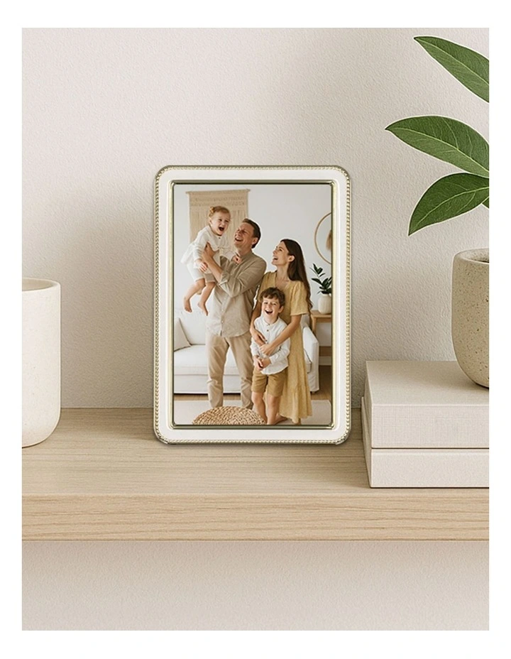 Heirloom Beaded Metal Photo Frame 4x6 2 Pack in White image 2