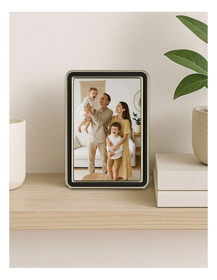 Heirloom Beaded Metal Photo Frame 4x6 Inch 2 Pack in Black image 2
