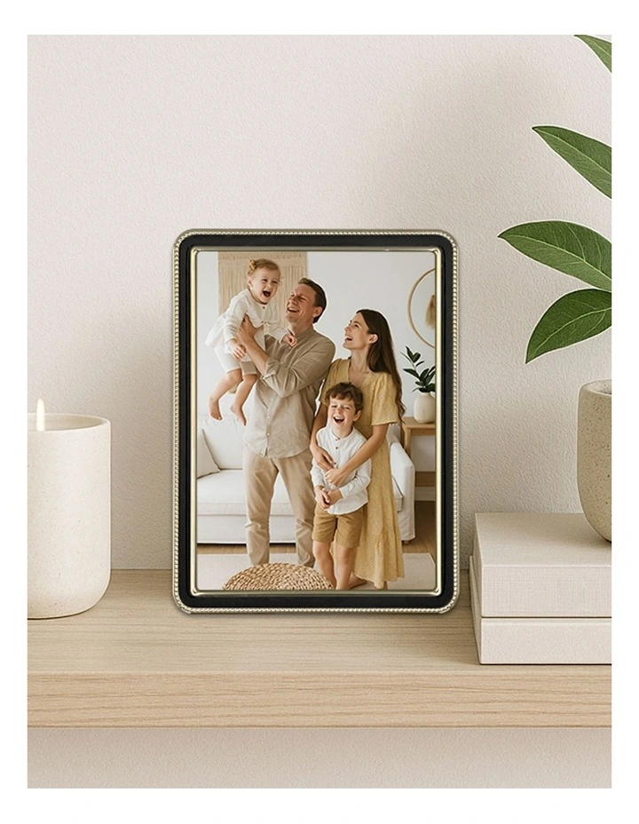Heirloom Beaded Metal Photo Frame 5x7 (2 Pack) in Black/Gold image 2