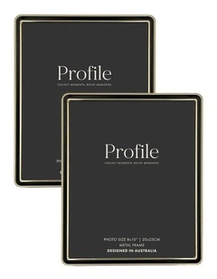 Heirloom Beaded Metal Photo Frame 8x10 Inch 2 Pack in Black/Gold