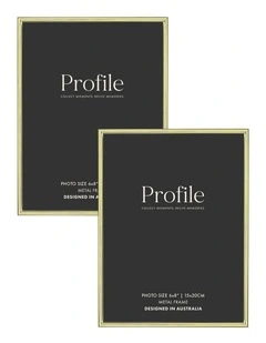 Habitat Metal Photo Frame 6x8in (2 Pack) in Gold