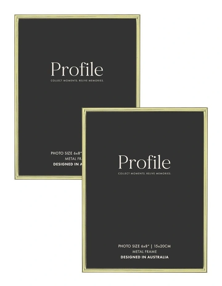 Habitat Metal Photo Frame 6x8in (2 Pack) in Gold image 1