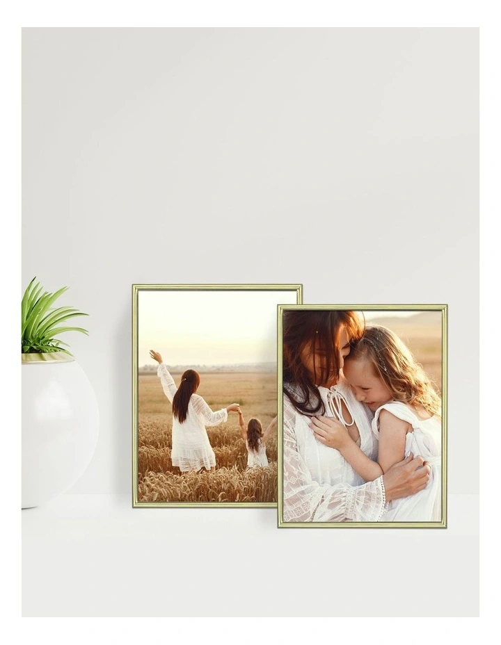 Habitat Metal Photo Frame 6x8in (2 Pack) in Gold image 2