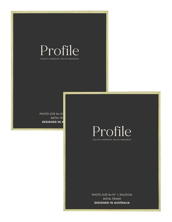Habitat Metal Photo Frame 8x10in 2 Pack in Gold image 1
