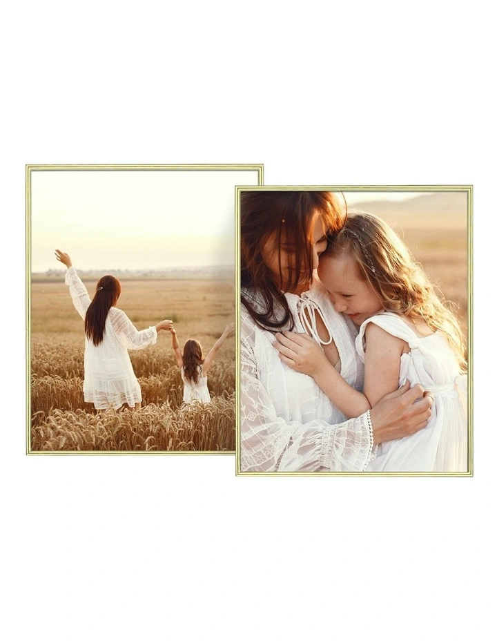 Habitat Metal Photo Frame 8x10in 2 Pack in Gold image 2