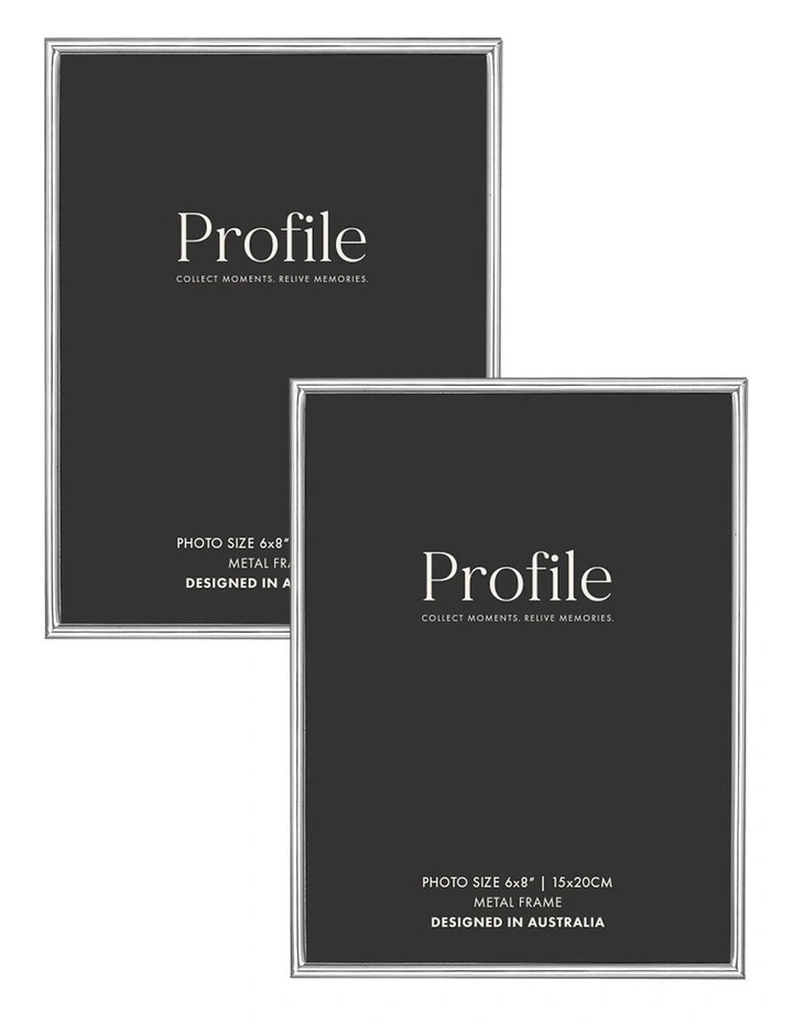 Habitat Metal Photo Frame 6x8in 2 Pack in Silver image 1