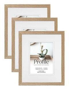 Australian Made Timber Photo Frame 8x10/6x8 (3 Pack) in Natural Oak