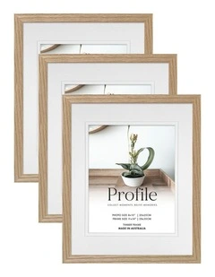 Australian Made Timber Photo Frame 11x14/8x10 (3 Pack) in Natural Oak